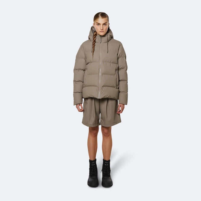 Taupe puffer sale jacket women's