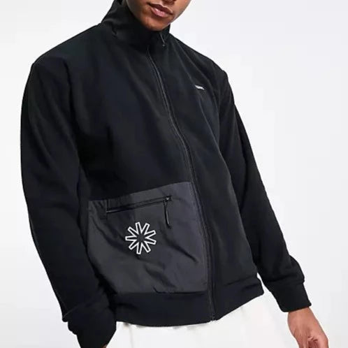 Rains Fleece Jacket Black Vincent Design