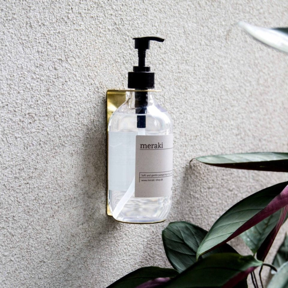 DESIGNSTUFF Single Soap Dispenser Holder Brushed brass