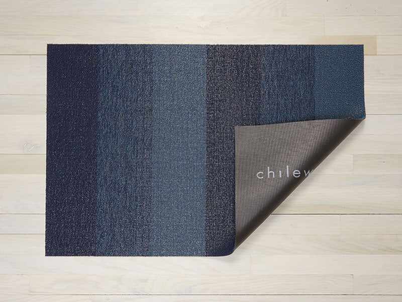 Chilewich Doormat - Marbled Stripe - Bay Blue