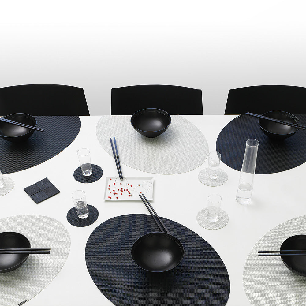 Chilewich Placemat Mini Basketweave Black Vincent Design