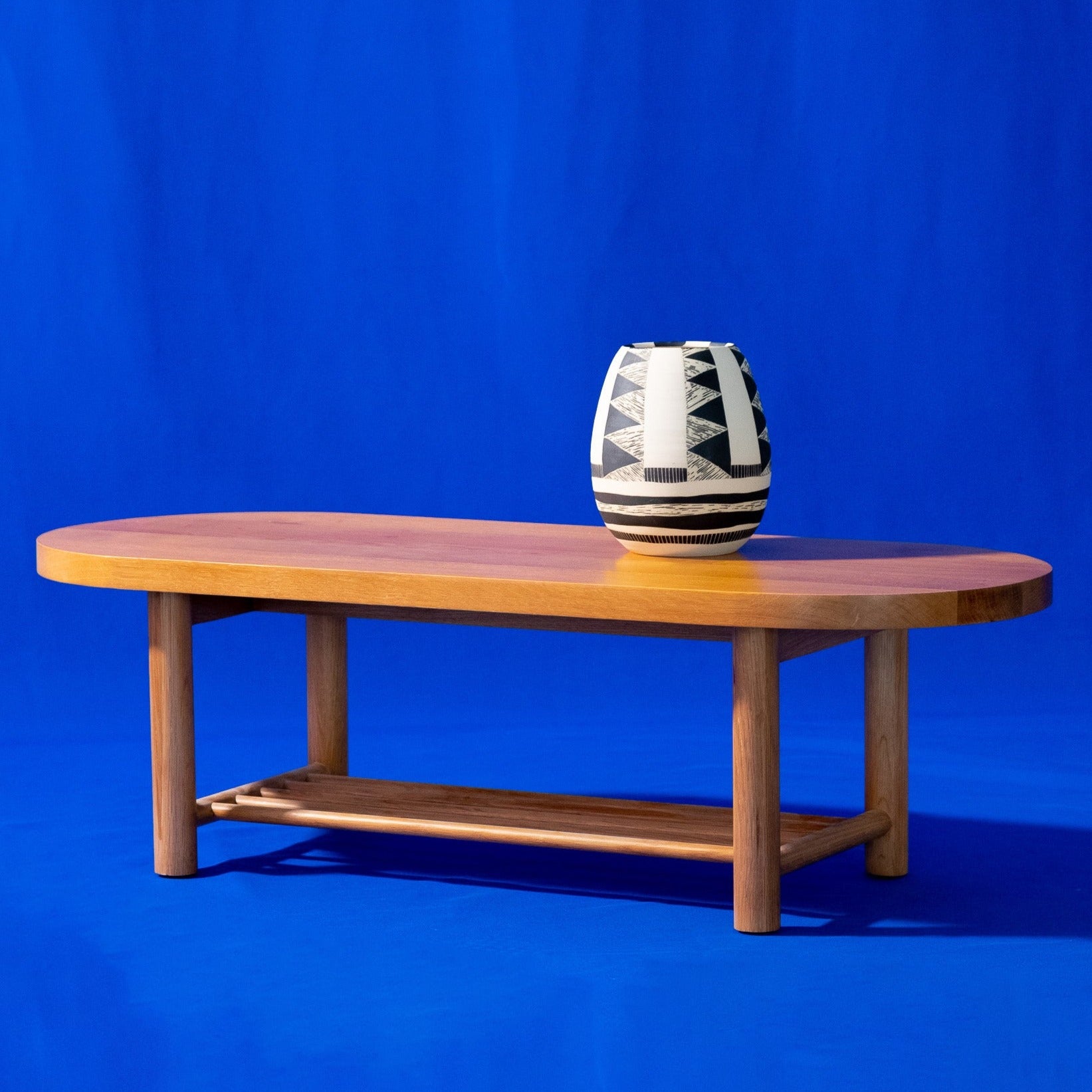 George - Oval Occasional Table with Shelf