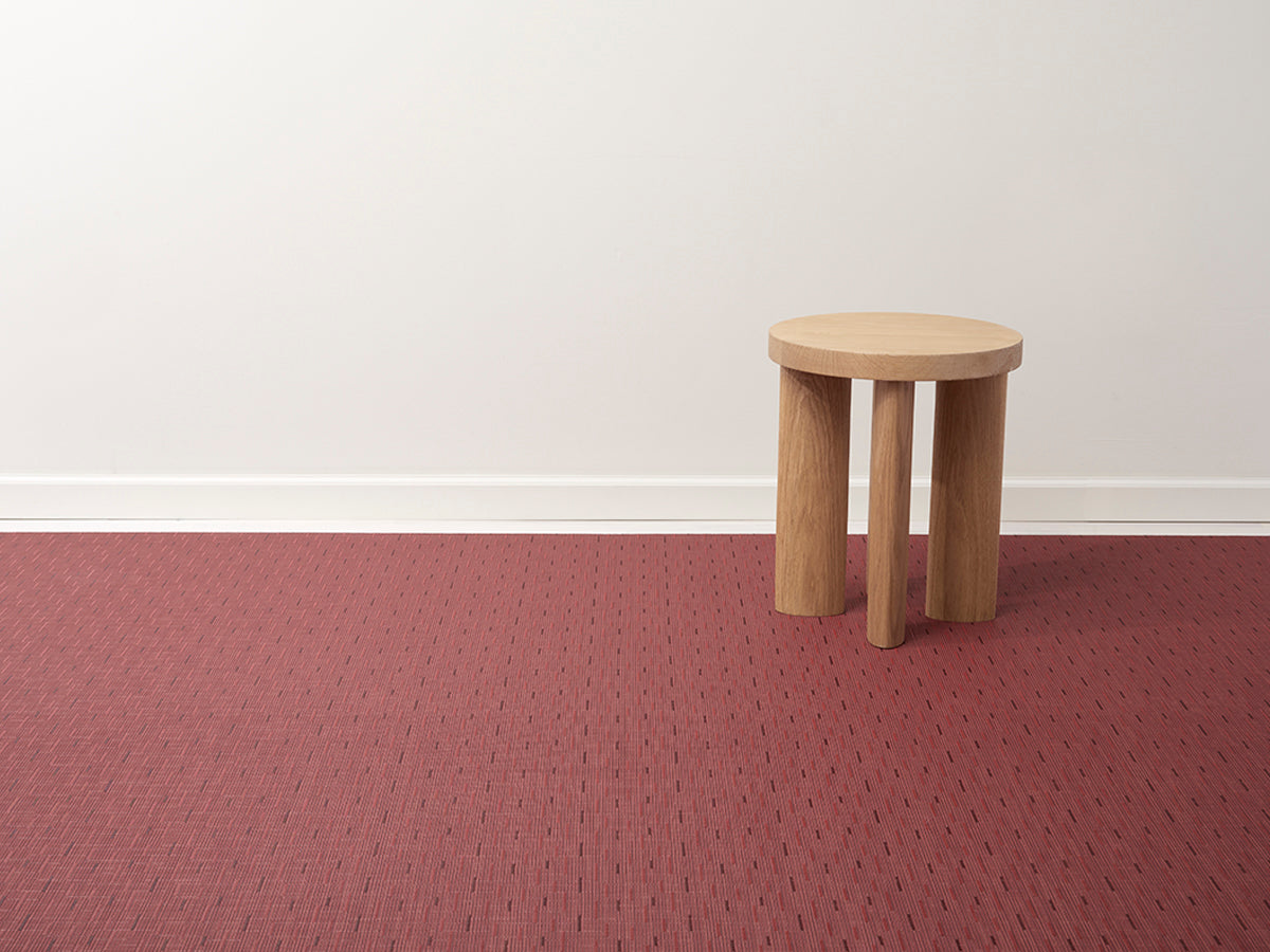 Chilewich Woven Floormat - Bamboo - Cranberry