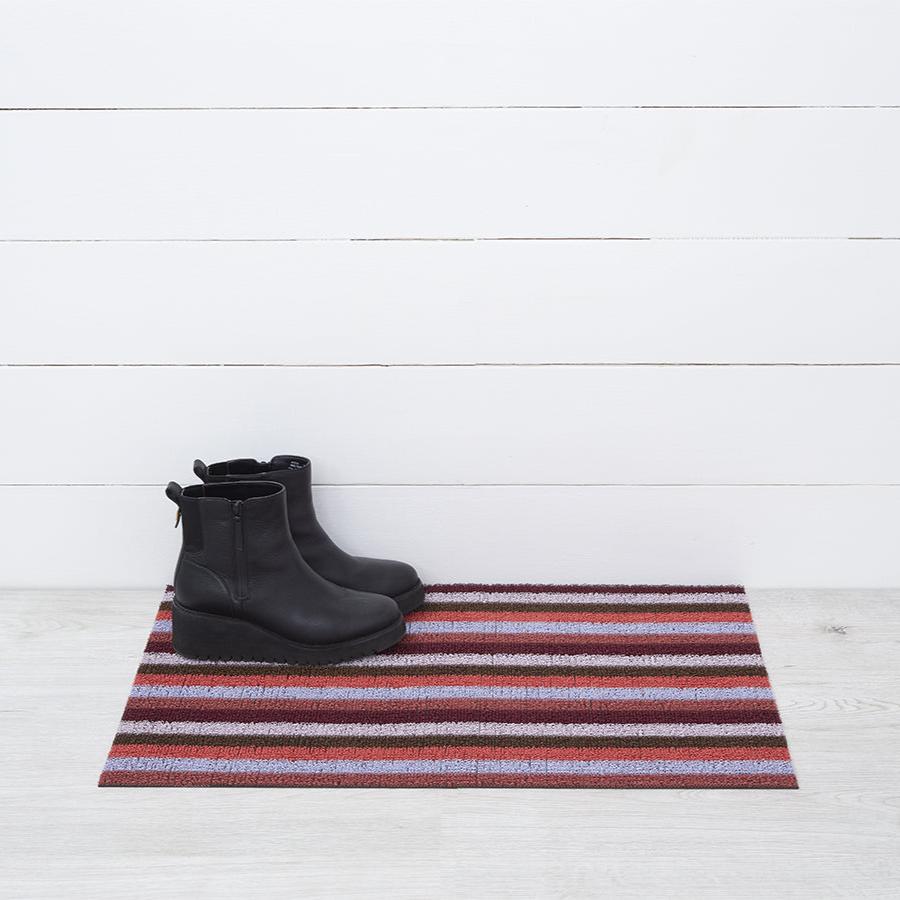 Chilewich Doormat - Even Stripe - Berry