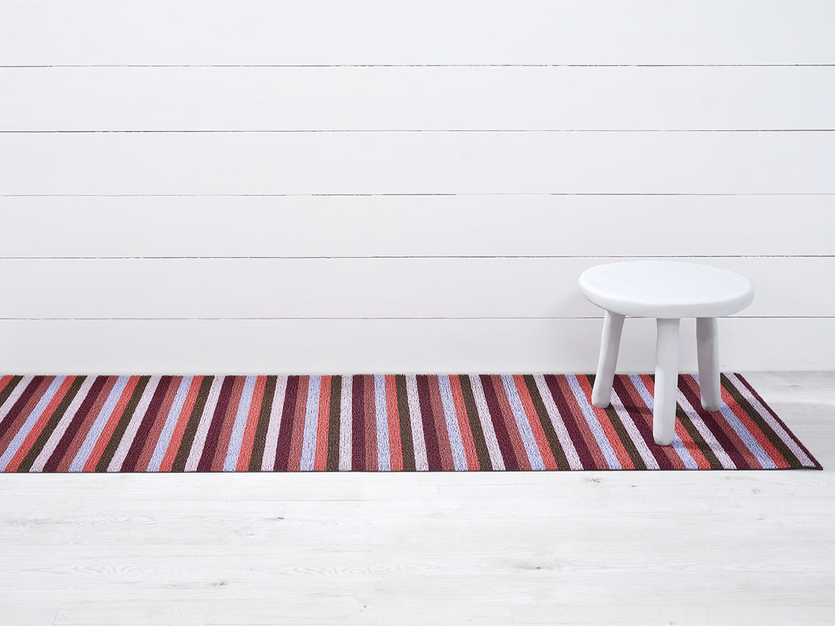 Chilewich Doormat - Even Stripe - Berry