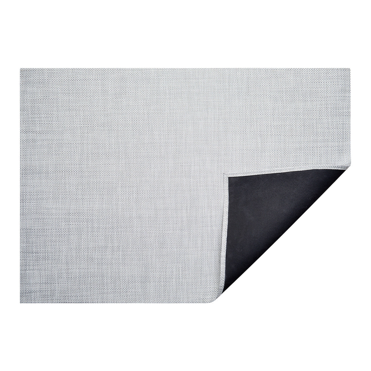 Chilewich Woven Floormat - Basketweave - White/Silver