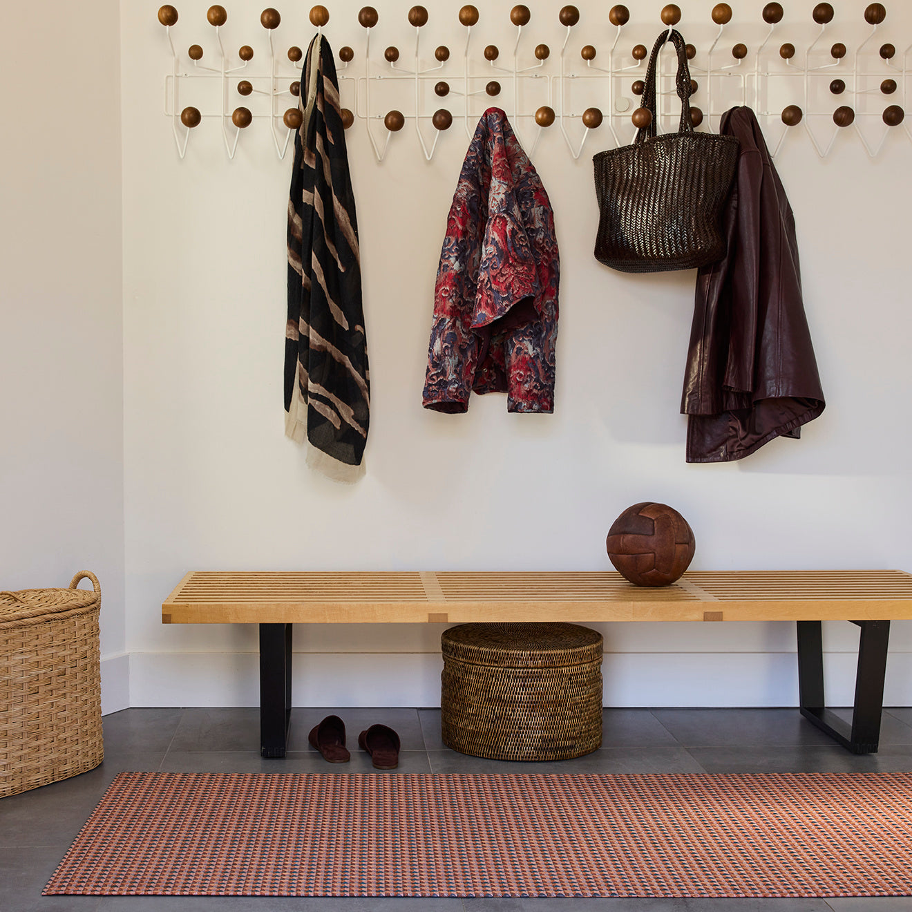 Chilewich Woven Floormat - Crane - Raspberry