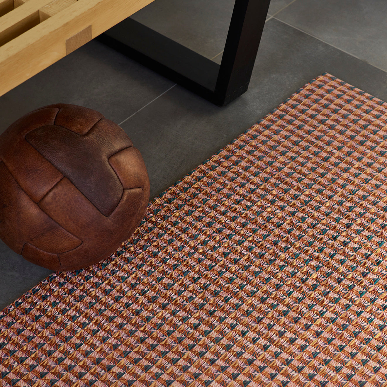 Chilewich Woven Floormat - Crane - Raspberry
