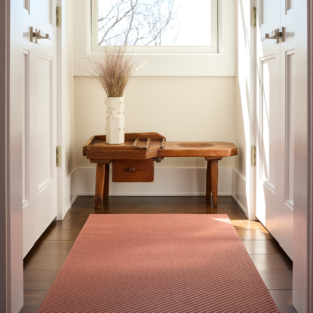 Chilewich Woven Floormat - Foxtail - Raspberry