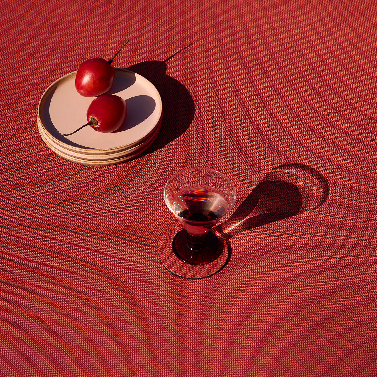 Chilewich Woven Floormat - Mini Basketweave - Scarlet