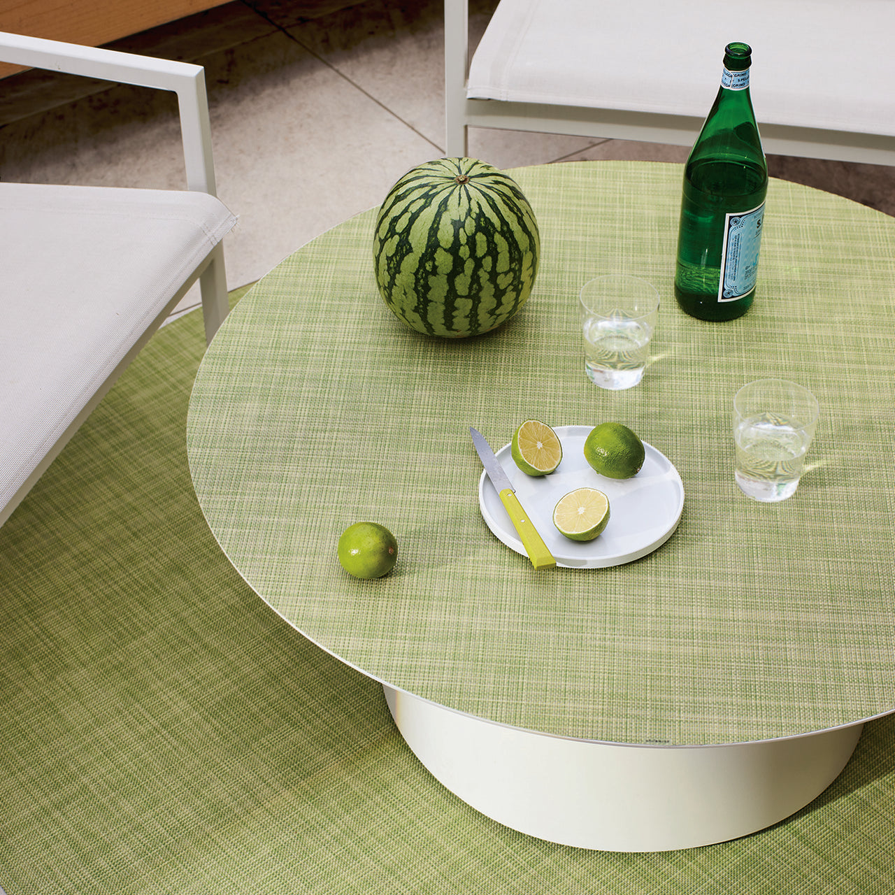 Chilewich Woven Floormat - Mini Basketweave - Dill