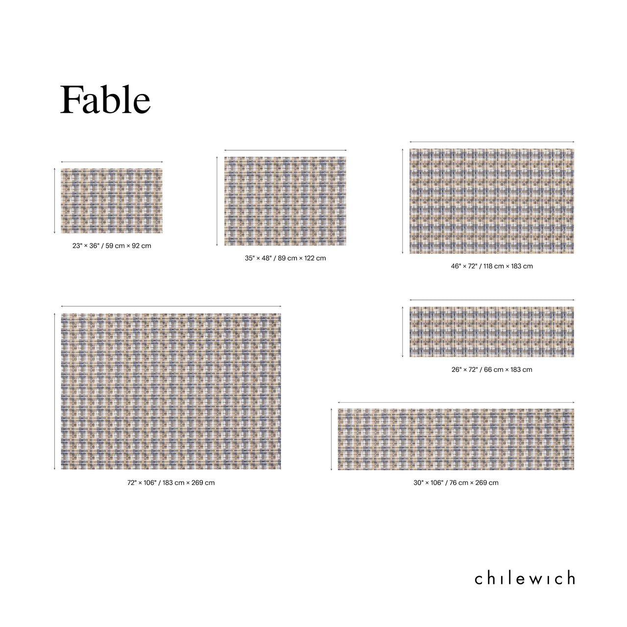 Chilewich Woven Floormat - Fable - Coast