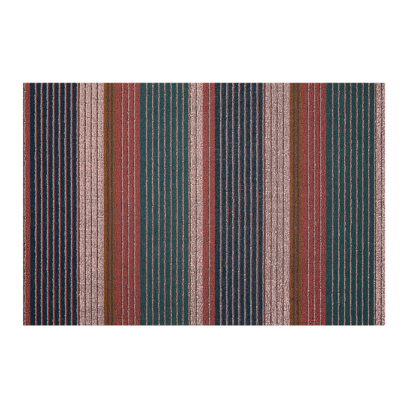 Chilewich Doormat - Pleat Stripe - Raspberry