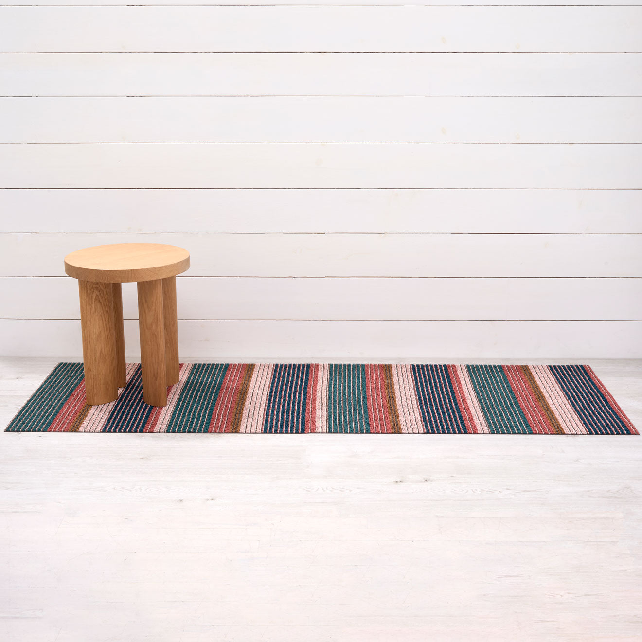 Chilewich Doormat - Pleat Stripe - Raspberry