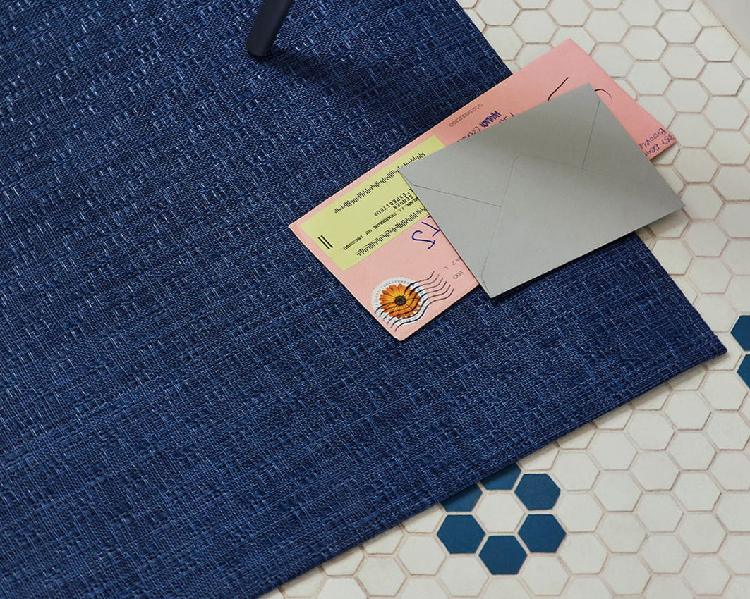 Chilewich Woven Floormat - Bay Weave - Blue Jean