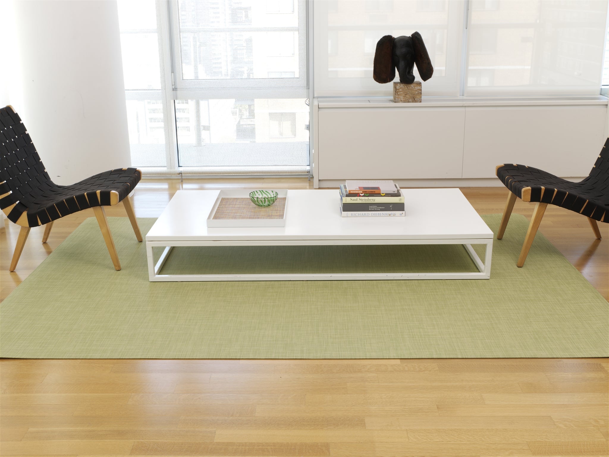 Chilewich Woven Floormat - Mini Basketweave - Dill