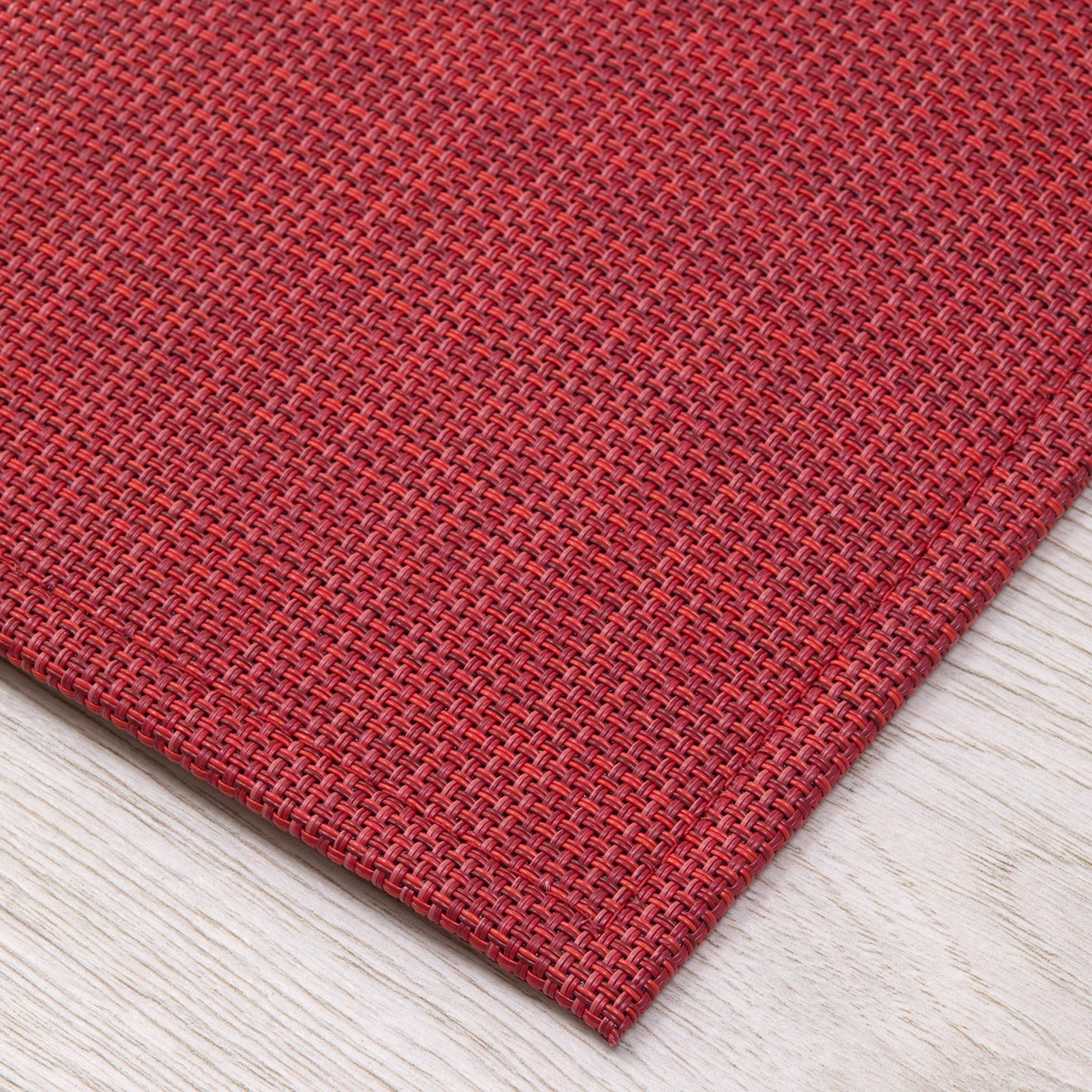 Chilewich Woven Floormat - Mini Basketweave - Scarlet