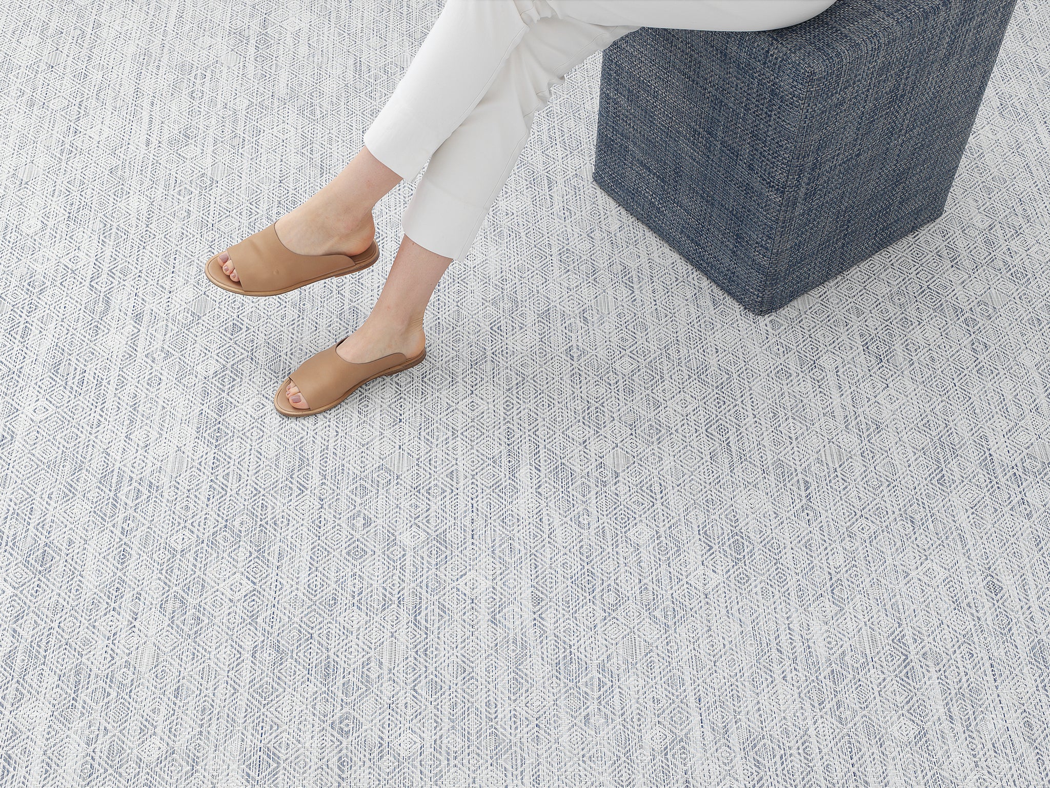 Chilewich Woven Floormat - Mosaic - Blue