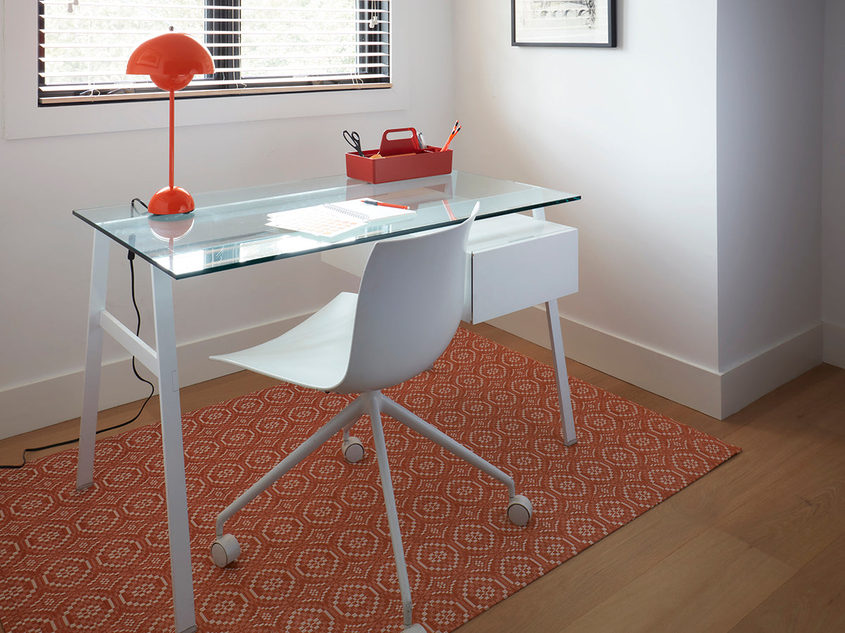 Chilewich Woven Floormat - Overshot - Paprika