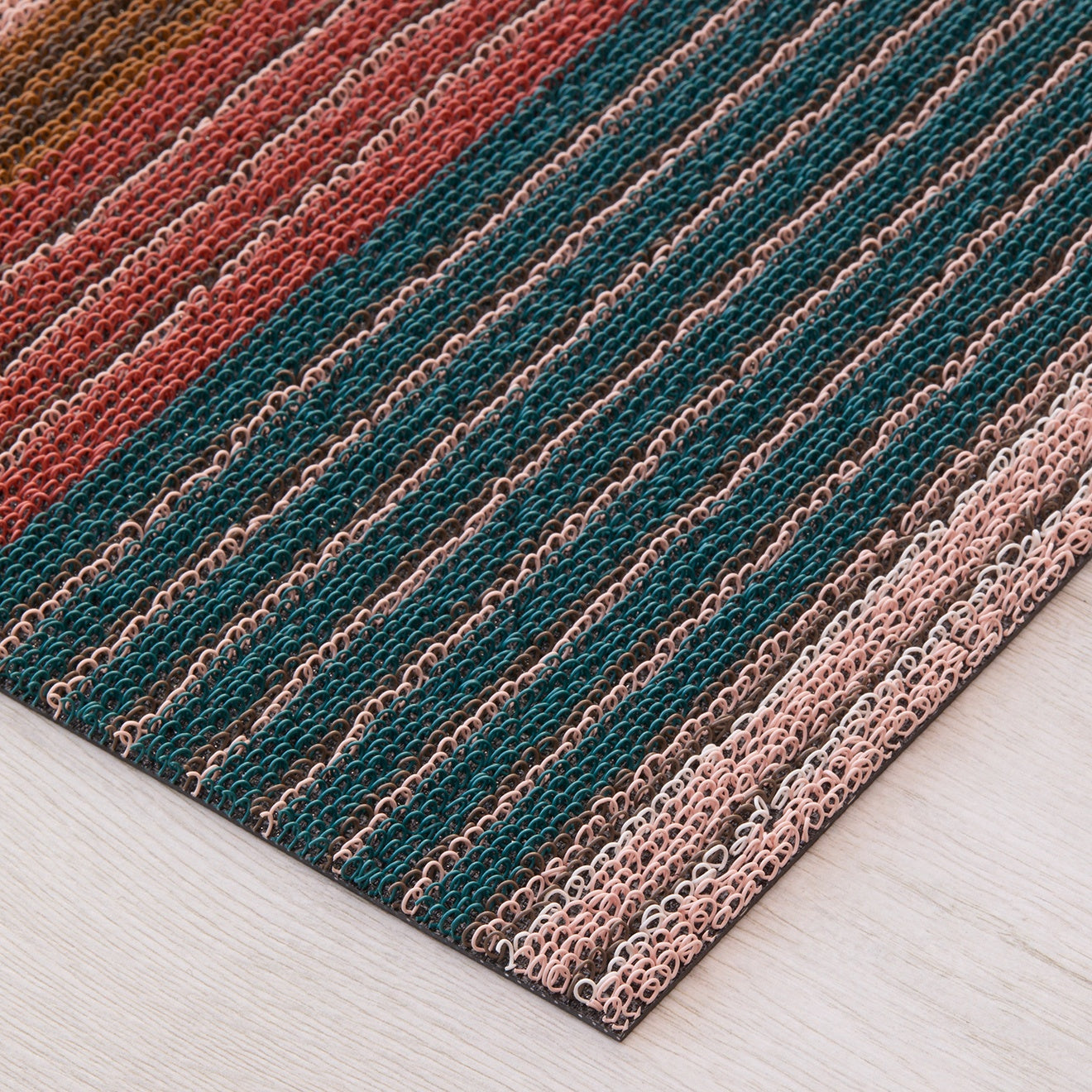 Chilewich Doormat - Pleat Stripe - Raspberry