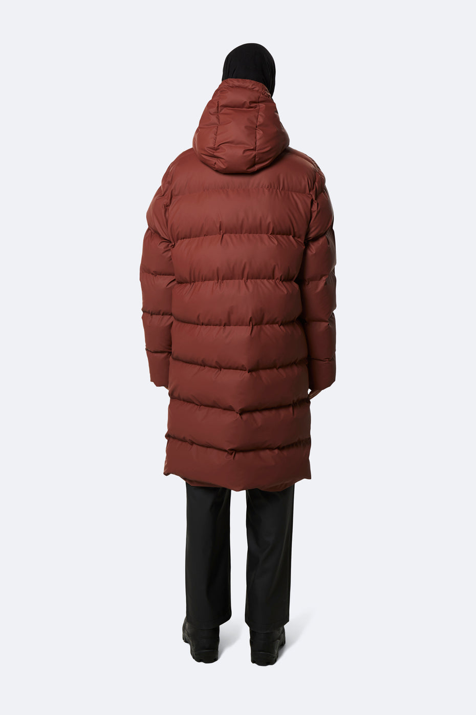 Rains Long Puffer Jacket Maroon – Vincent Design
