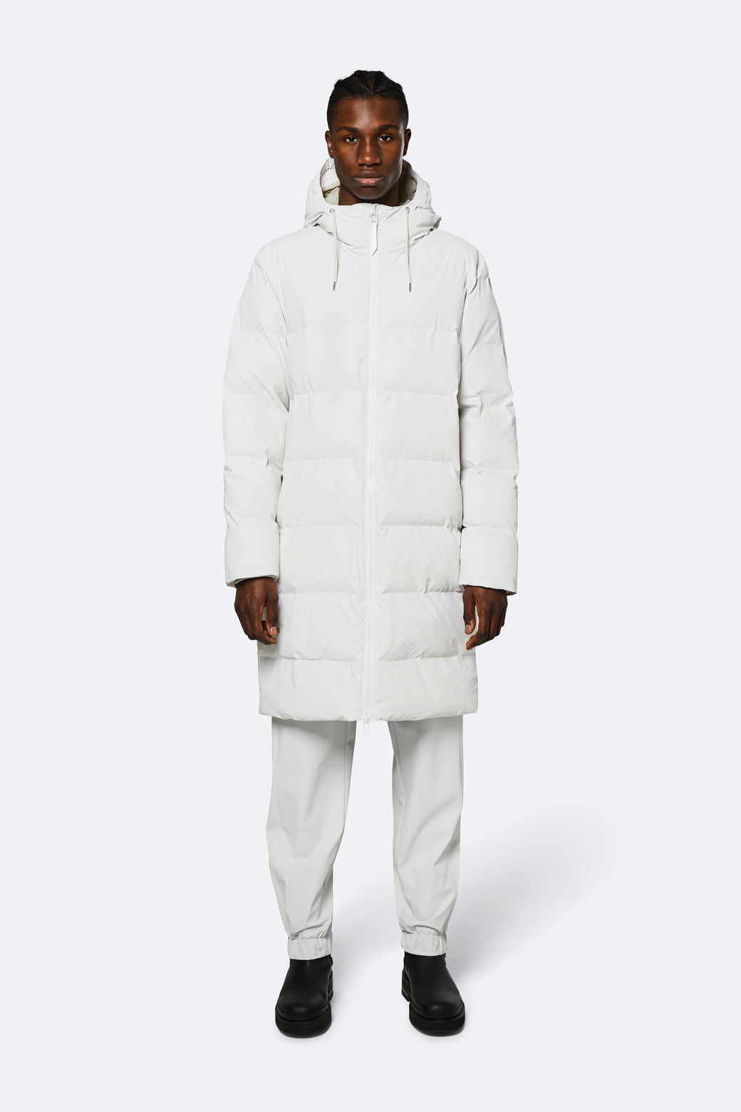 Rains - Long Puffer Jacket - Off White
