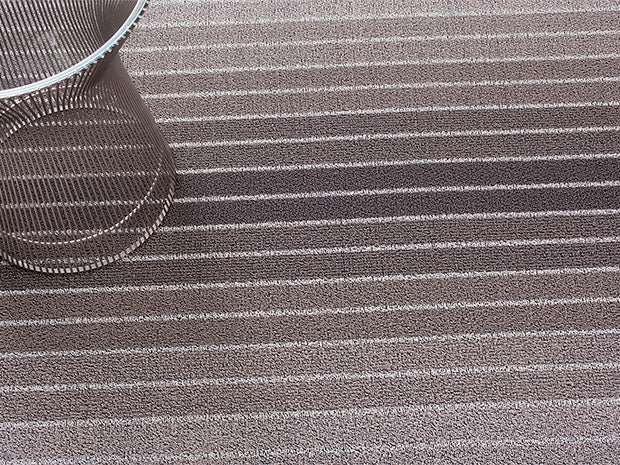Chilewich Doormat - Block Stripe - Taupe