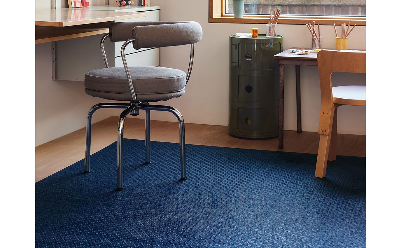 Chilewich Woven Floormat - Bay Weave - Blue Jean