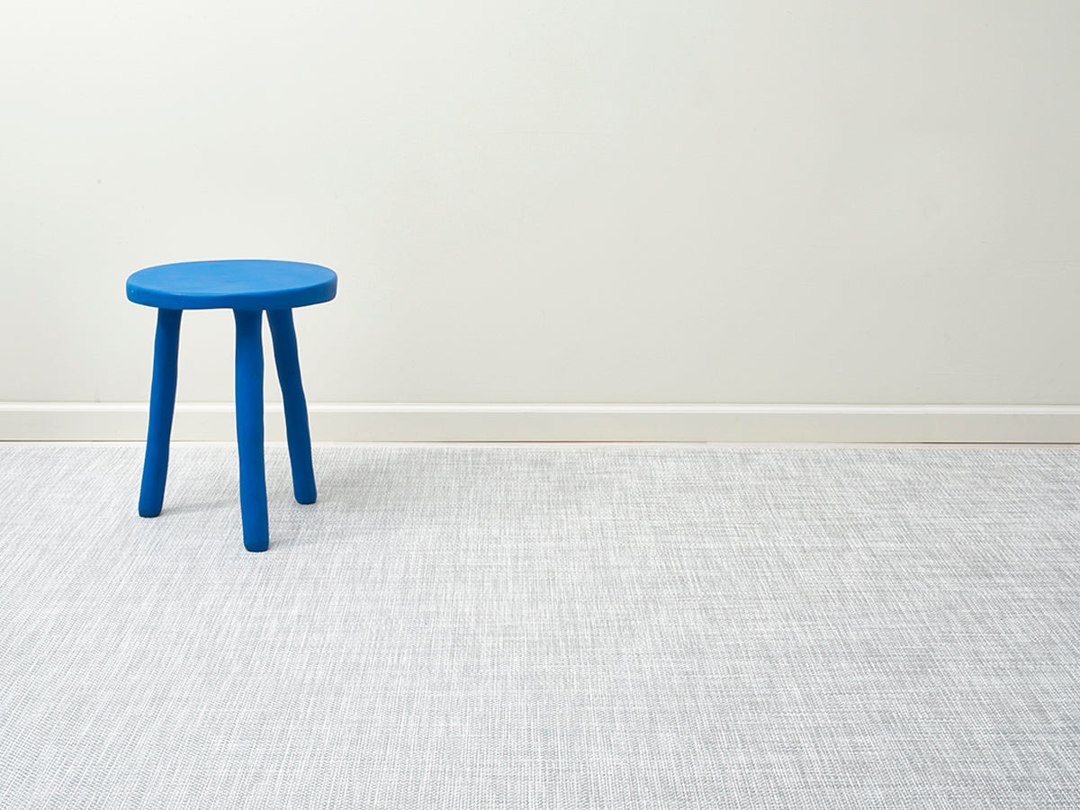 Chilewich Woven Floormat - Basketweave - White/Silver