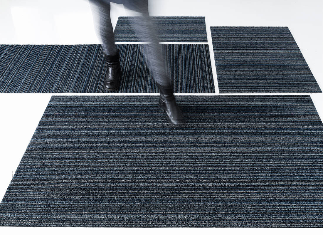 Chilewich Doormat - Skinny Stripe - Blue